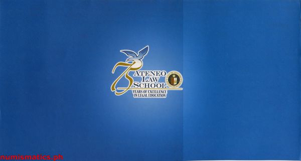 2011 100 Piso 75 Years Ateneo Law School Uncut Sheet of 2 Commemorative Banknote Back