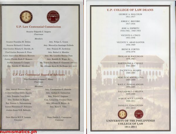 2011 100 Piso University of the Philippines College of Law Uncut Sheet of 4 Literature Commemorative Banknote