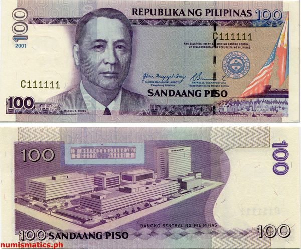2001 100 Piso Arroyo - Buenaventura New Design Series Banknote