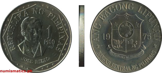1975 FM 1 Piso Brilliant Uncirculated Ang Bagong Lipunan Coin
