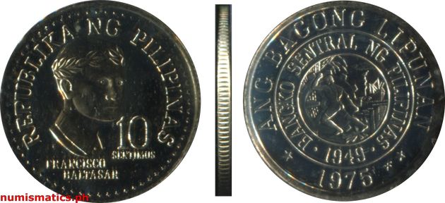 1975 FM 10 Sentimos Brilliant Uncirculated Ang Bagong Lipunan Coin
