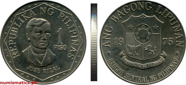 1975 (VDM) 1 Piso Ang Bagong Lipunan Series Coin