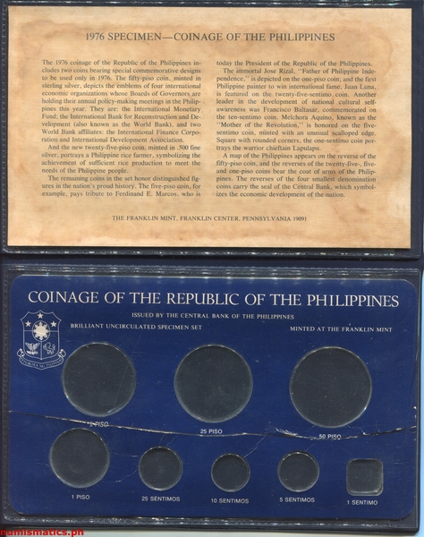 1976 (8) Brilliant Uncirculated Coin Set Opened