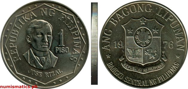 1976 FM 1 Piso Proof Ang Bagong Lipunan Series Coin