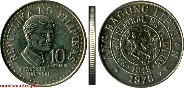 1976 FM 10 Sentimos Proof Ang Bagong Lipunan Series Coin