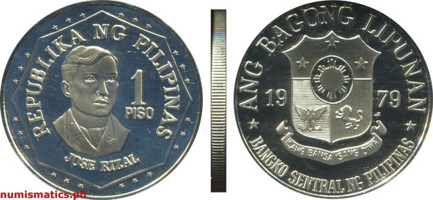 1979 FM 1 Piso Proof Ang Bagong Lipunan Series Coin