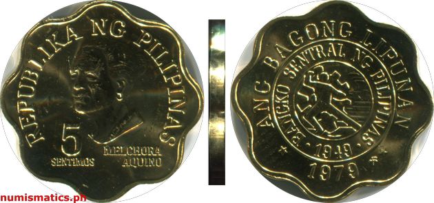 1979 FM 5 Sentimos Brilliant Uncirculated Ang Bagong Lipunan Series Coin