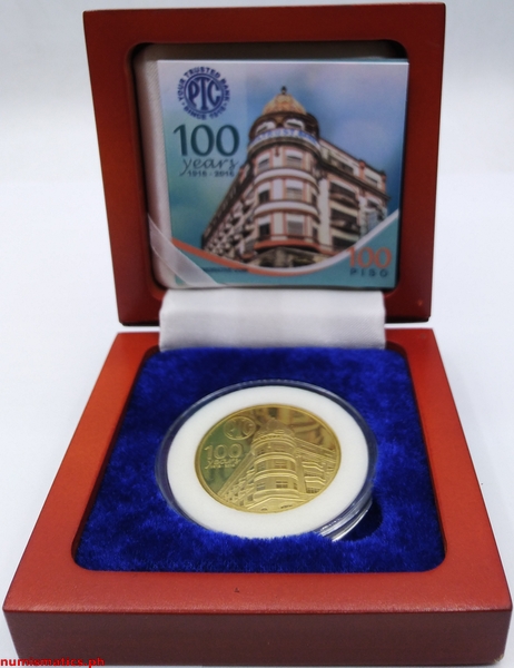 2016 100 Piso 100 Years Philtrust Bank Commemorative Coin Box