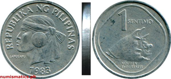 1983 1 Sentimo Brilliant Uncirculated Flora and Fauna Series Coin