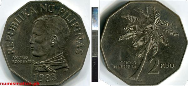 1983 2 Piso Flora and Fauna Series Coin
