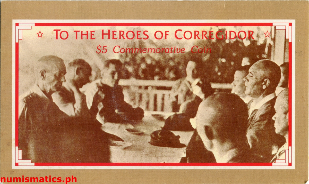 1992 Five Dollars Heroes of Corregidor - Marshall Islands Coin Obverse