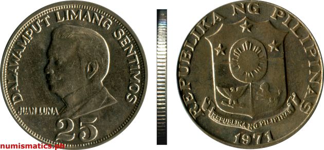 1971 25 Sentimos Pilipino Series Coin