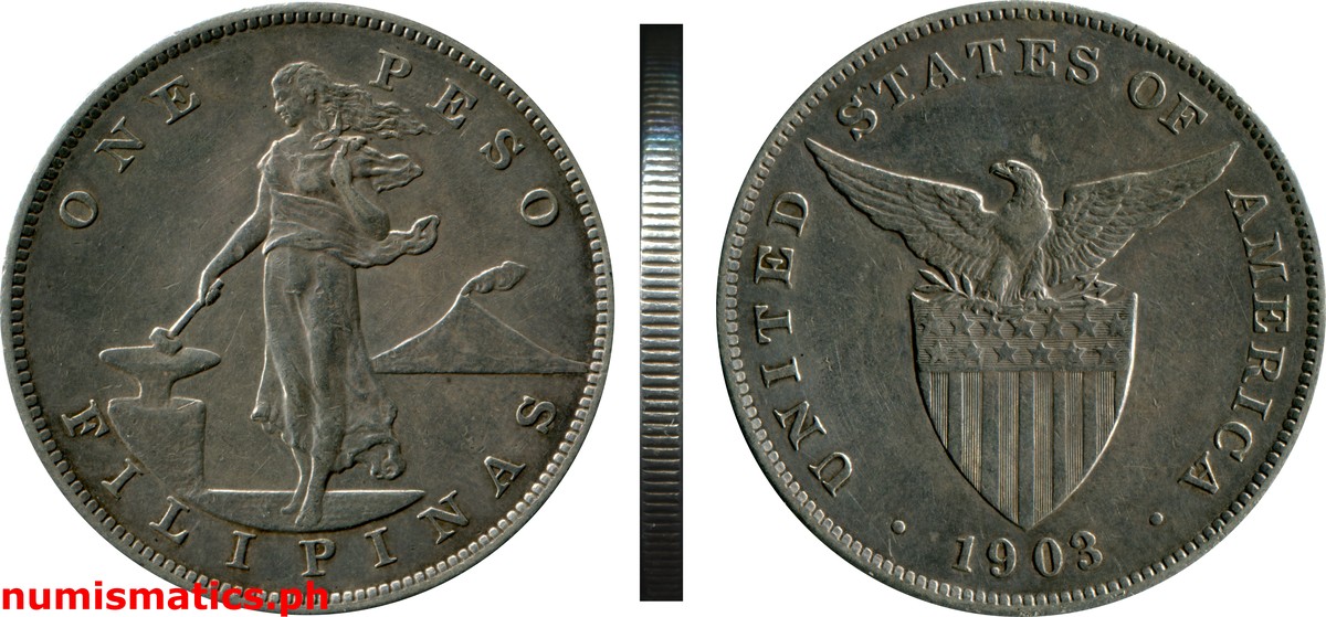 1903 One Peso Under U.S. Sovereignty Coin