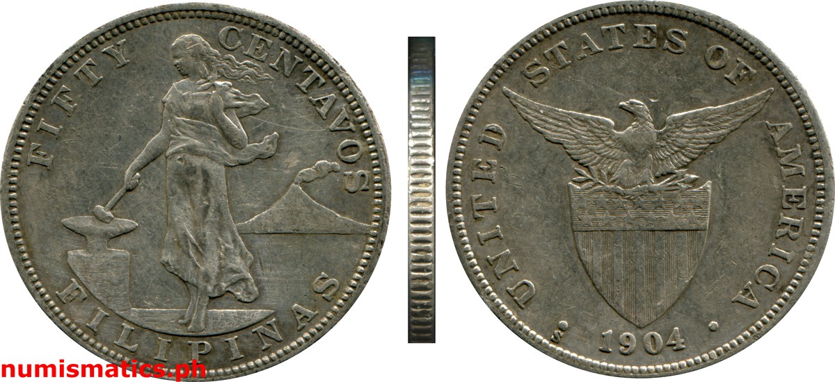 1904 S Fifty Centavos Under U.S. Sovereignty Coin