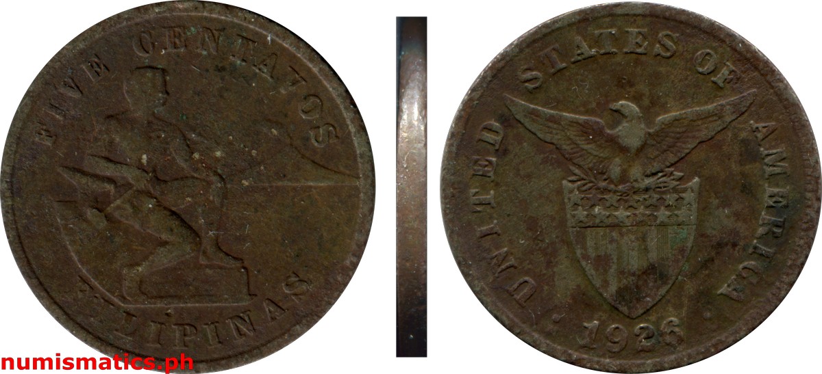 1926 M Five Centavos Under U.S. Sovereignty Coin
