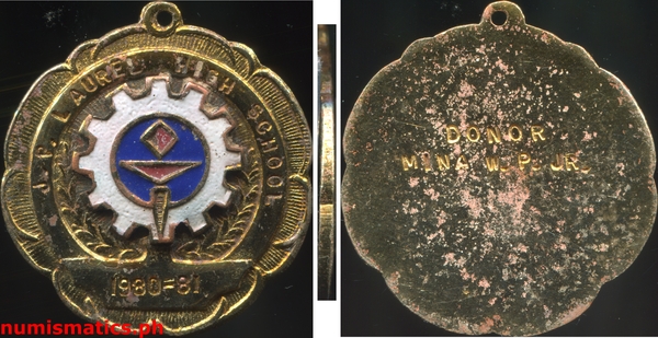 1980-81 J.P. Laurel High School Medal