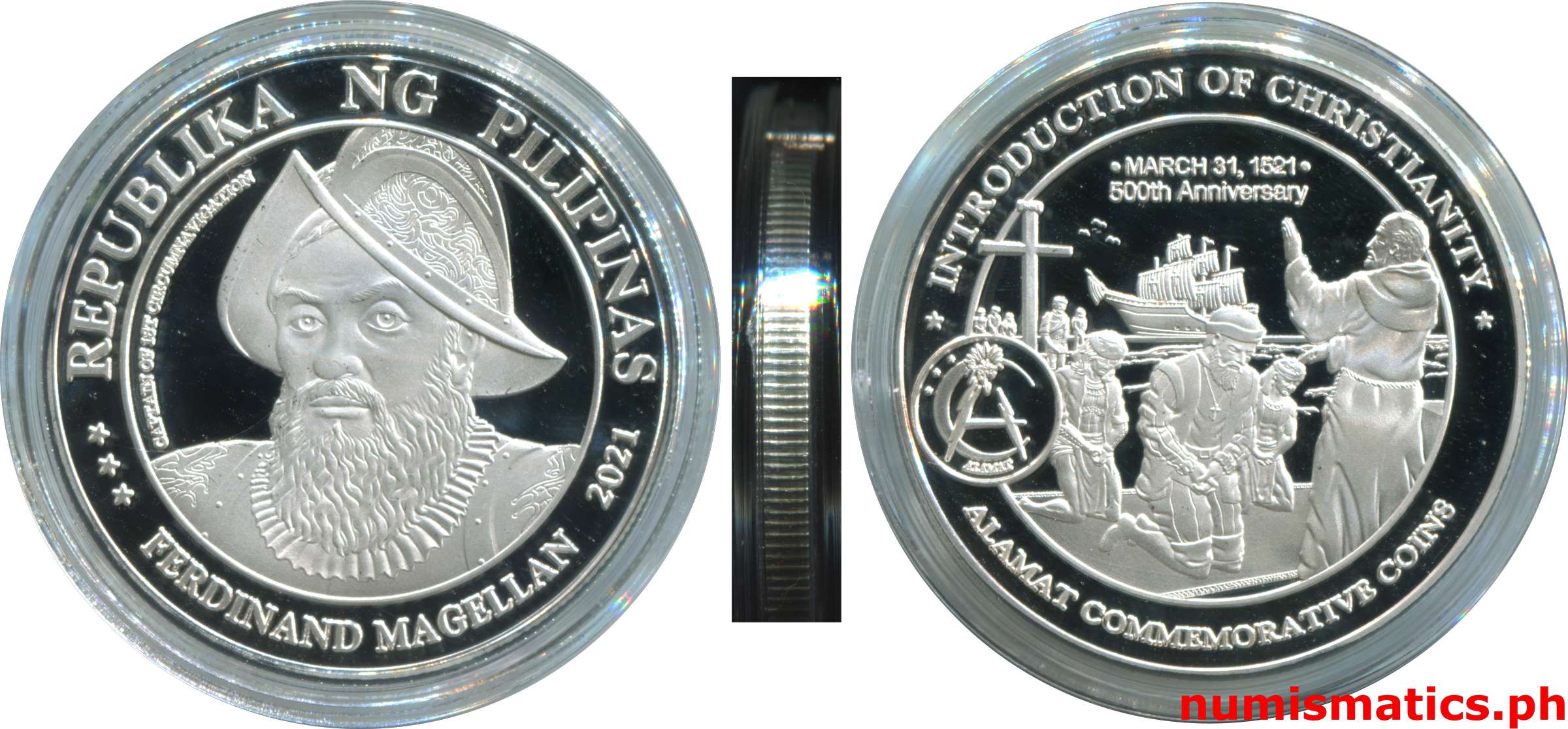 2021 Ferdinand Magellan Introduction of Christianity Medal with Capsule