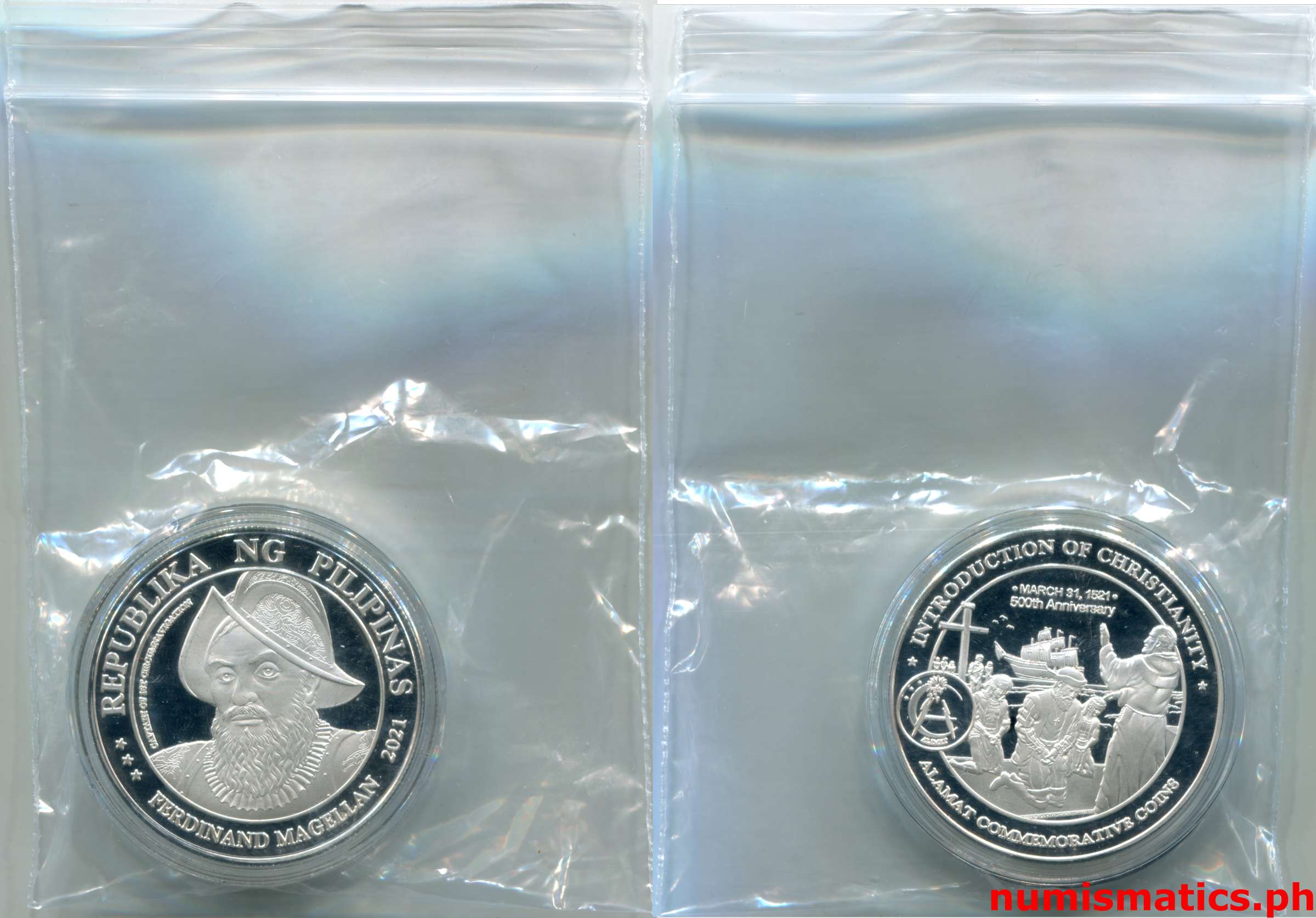 2021 Ferdinand Magellan Introduction of Christianity Medal Ziplock