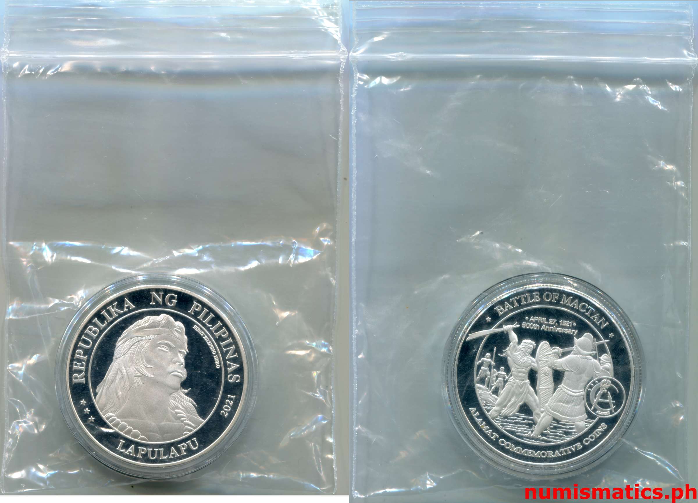 2021 Lapulapu - Battle of Mactan 500th Anniversary Medal Ziplock