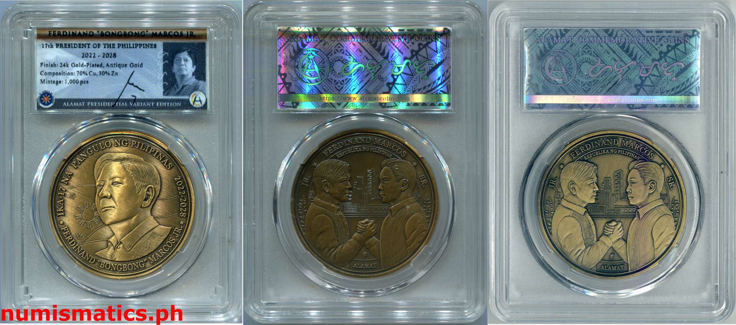 2022 Ferdinand Bongbong Marcos Jr. Sr. ika-17 na Pangulo ng Pilipinas Slab Silver Label Medal Slab 1