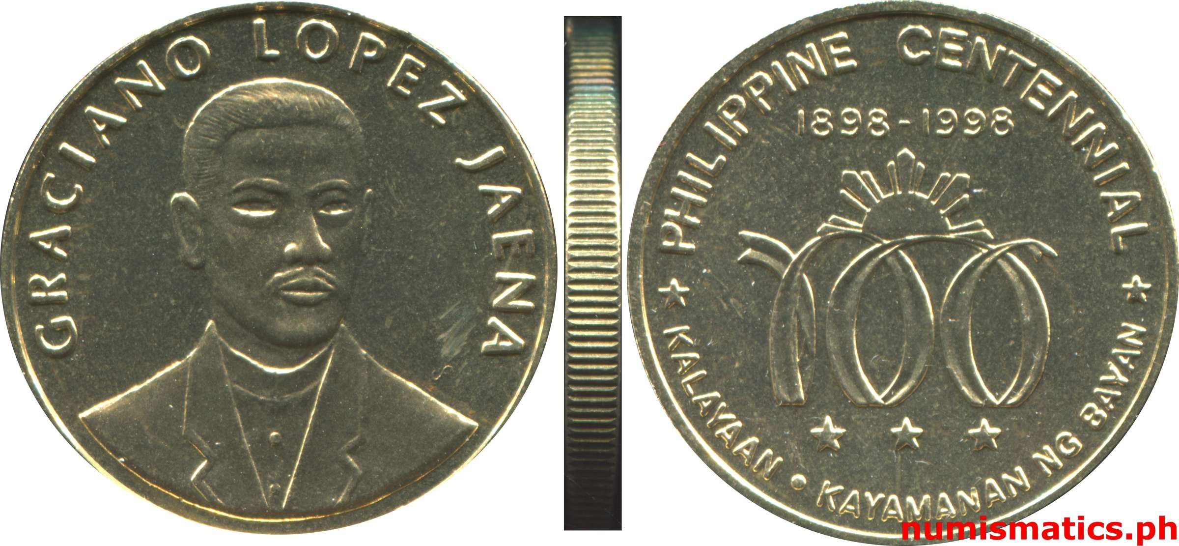 1998 Heroes Commemorative Coin Collection Graciano Lopez Jaena