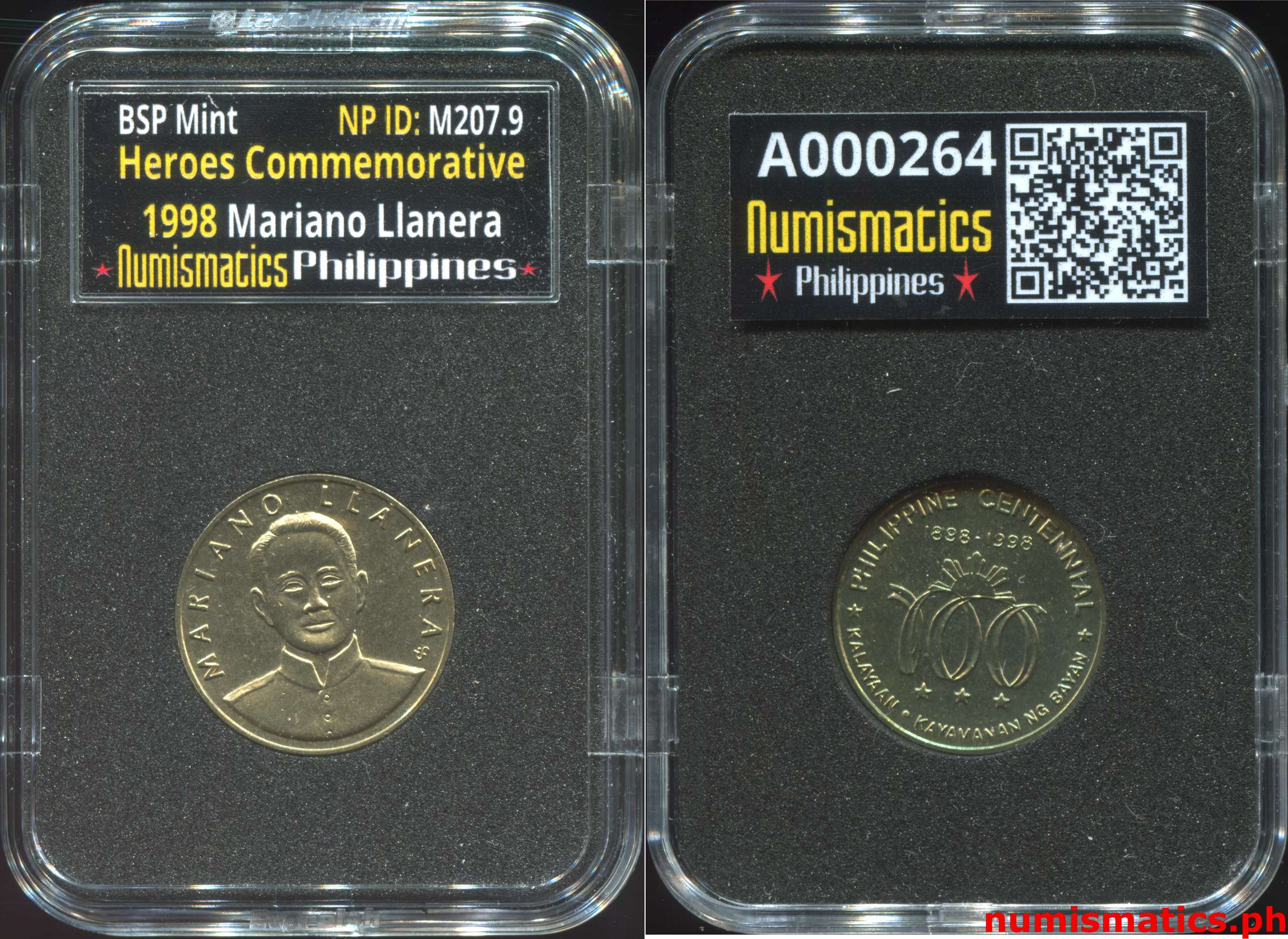 1998 Heroes Commemorative Coin Collection Mariano Llanera A000264 Slab