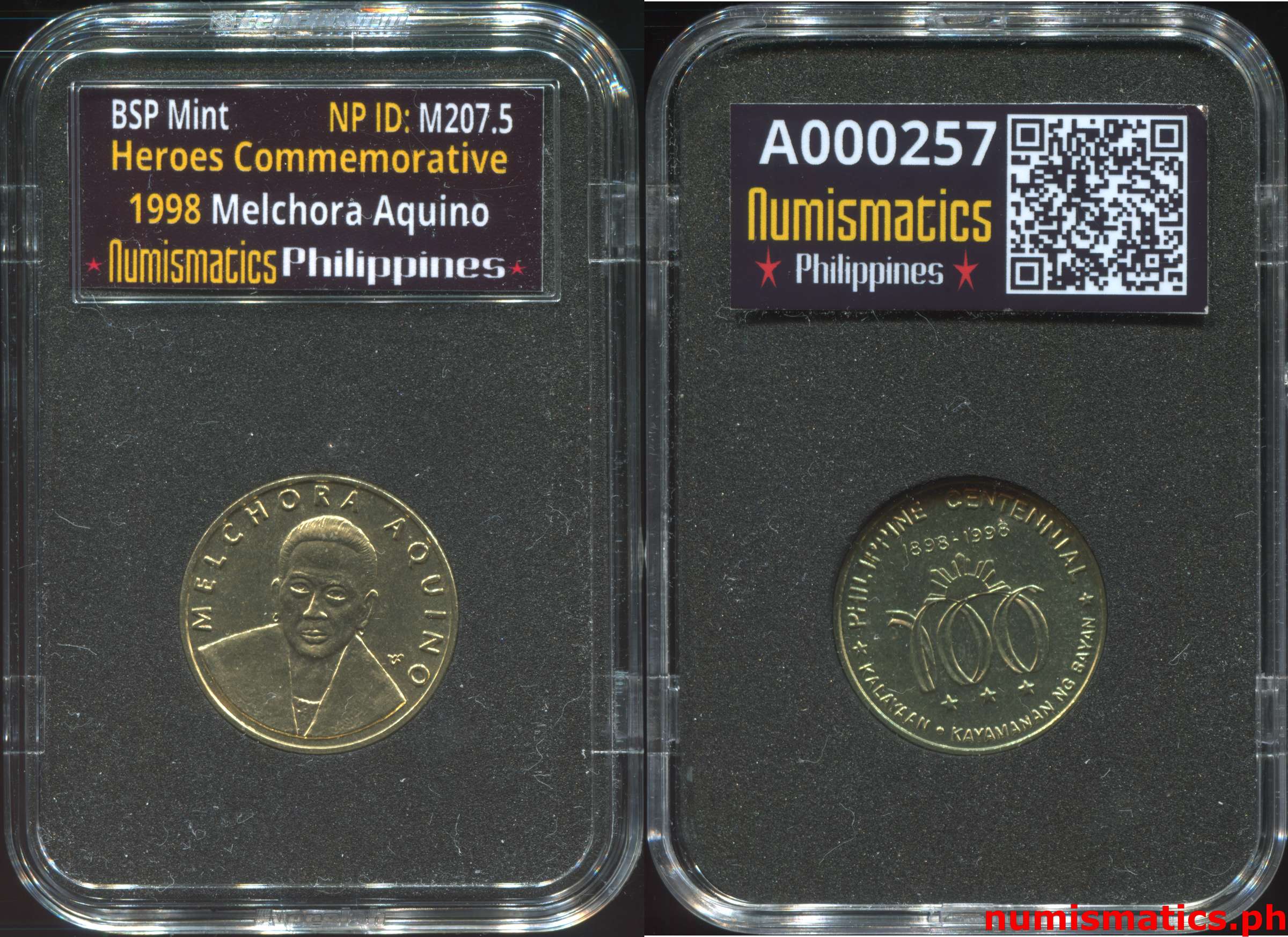 1998 Heroes Commemorative Coin Collection Melchora Aquino A000257 Slab