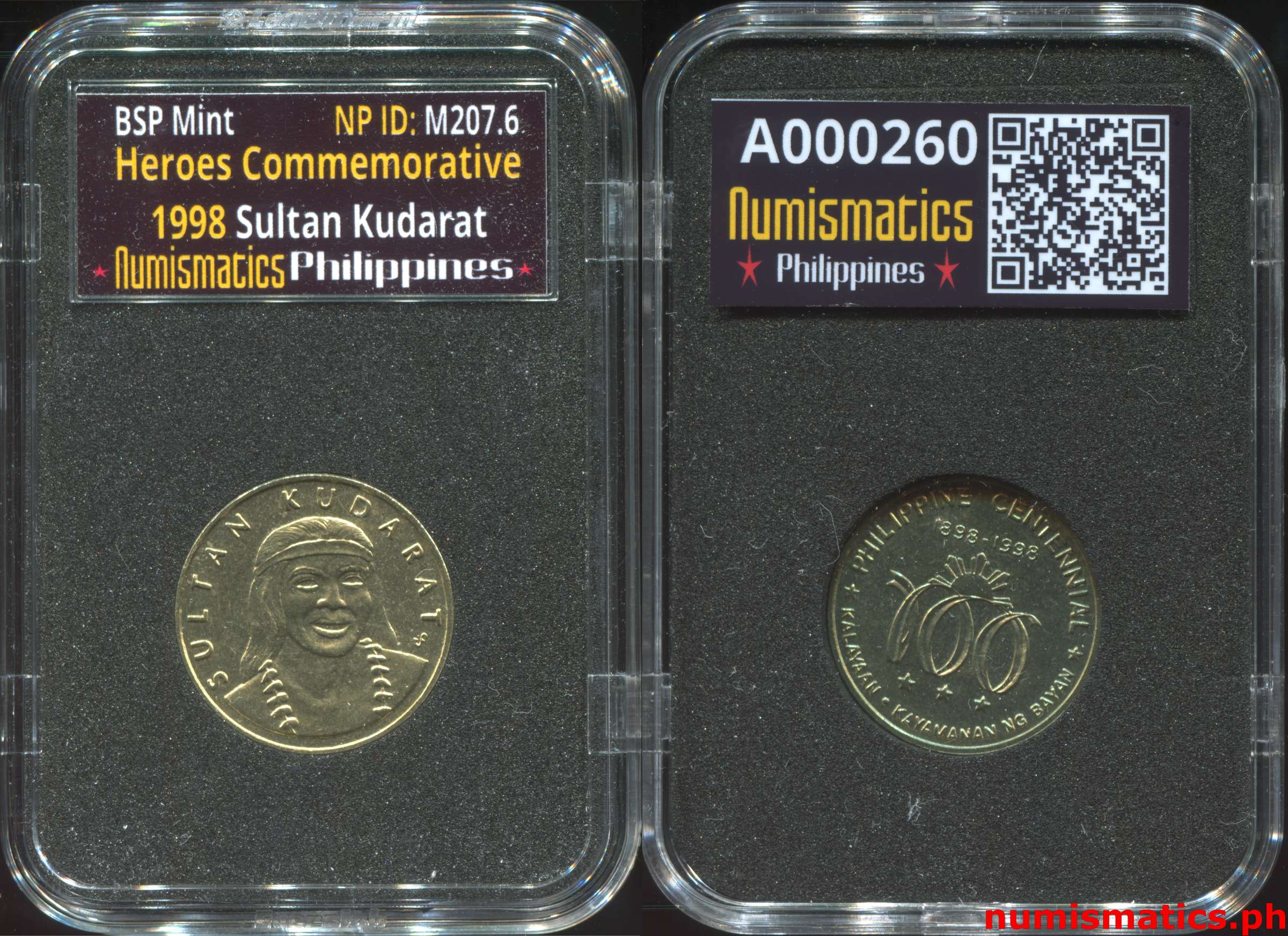 1998 Heroes Commemorative Coin Collection Sultan Kudarat A000260 Slab