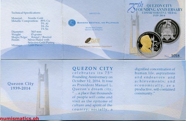 2014 75th Quezon City Founding Anniversary Literature