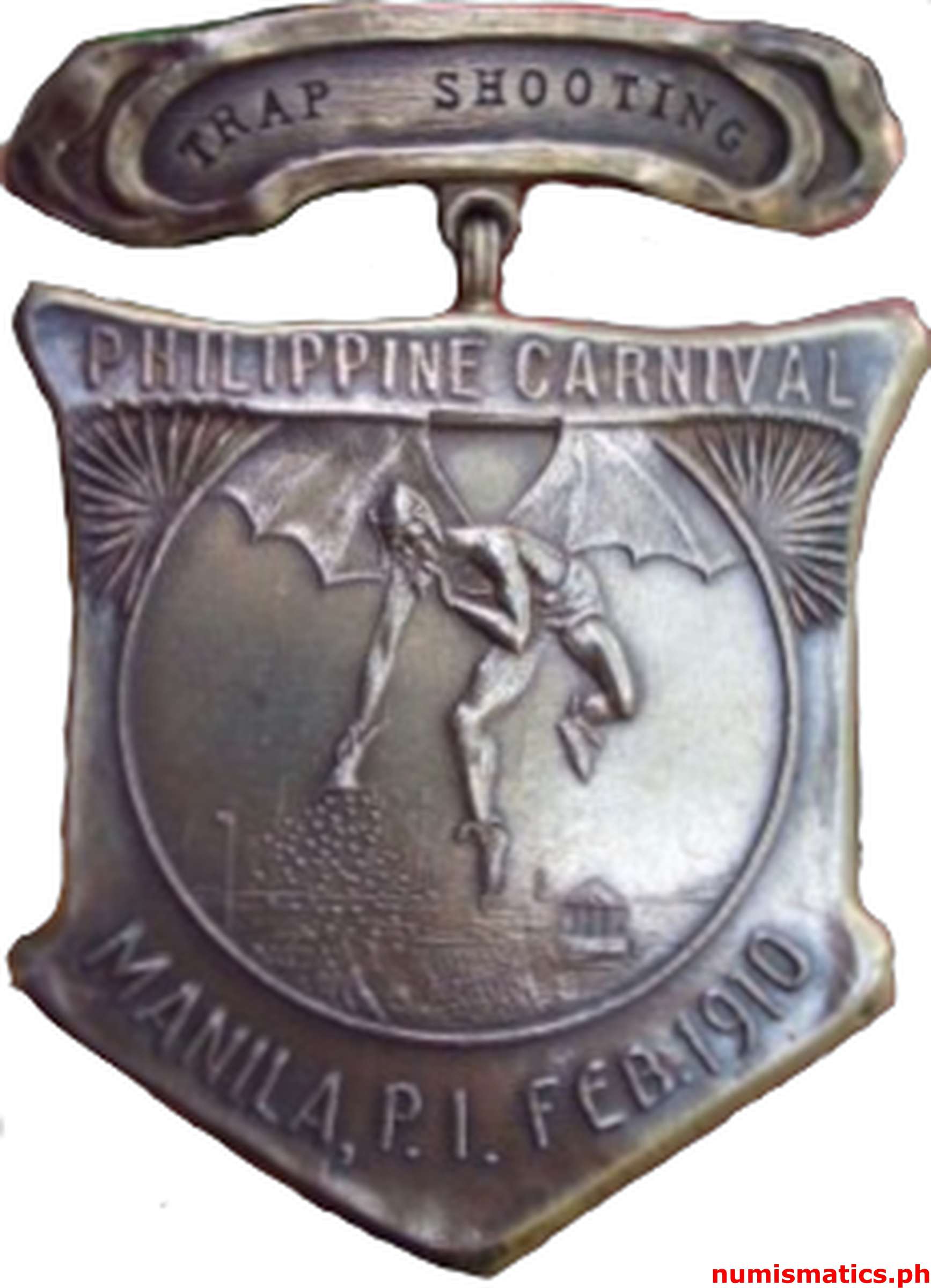 1910 Philippine Carnival Manila Medal Trap Shooting Bar