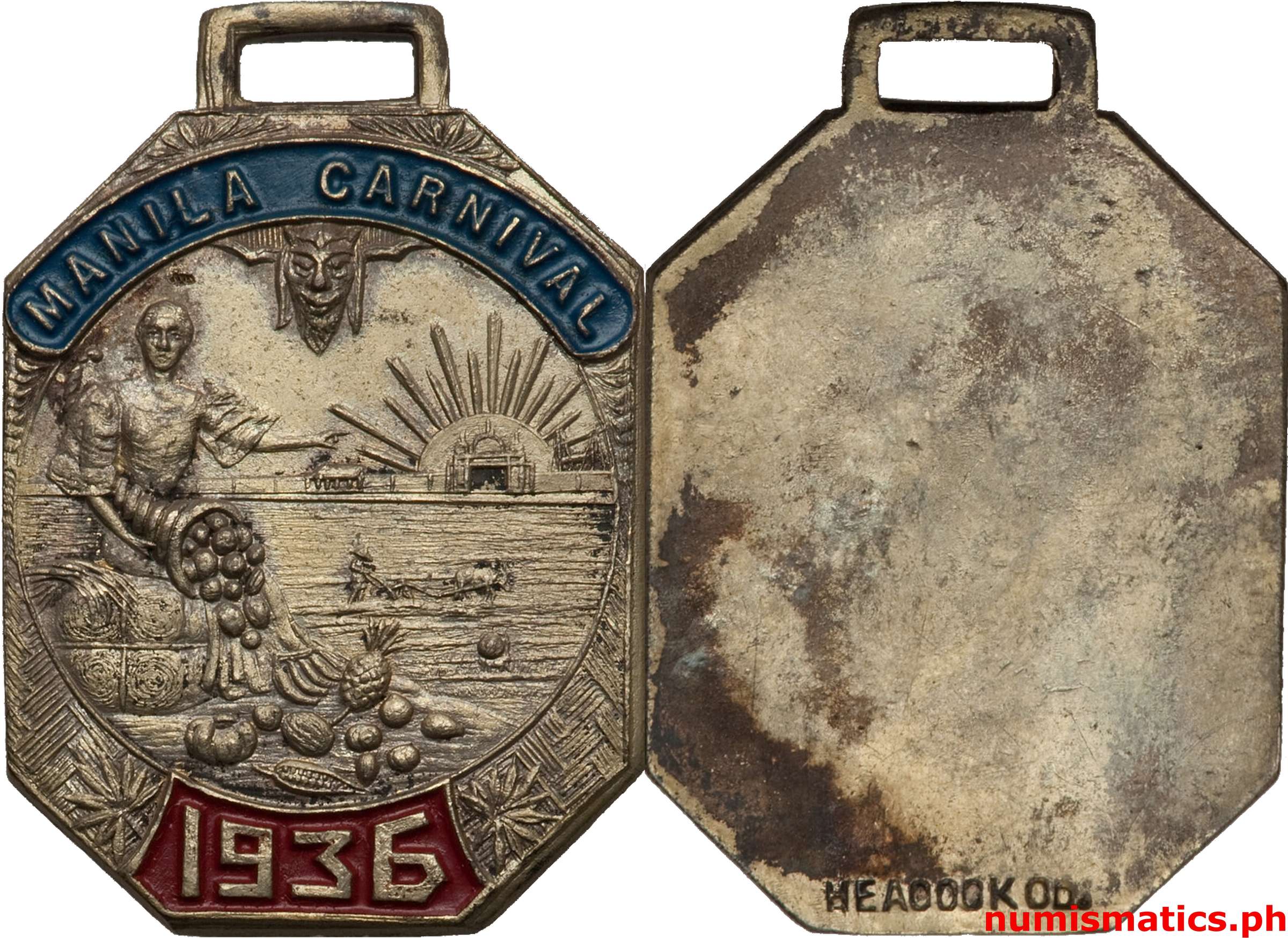 1936 Manila Carnival Medal Silver Plated