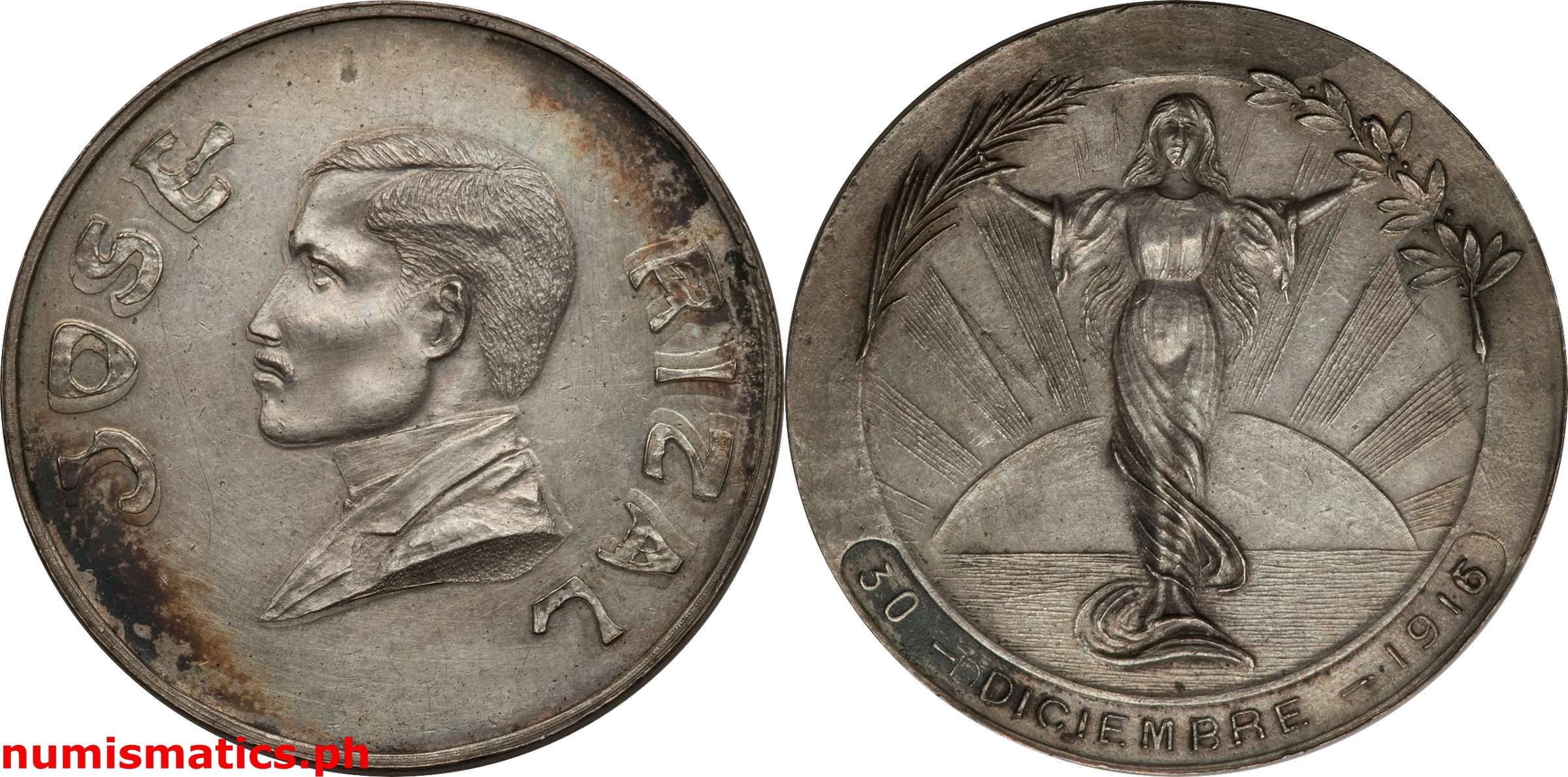 1915 Jose Rizal Medal 1916 Issue