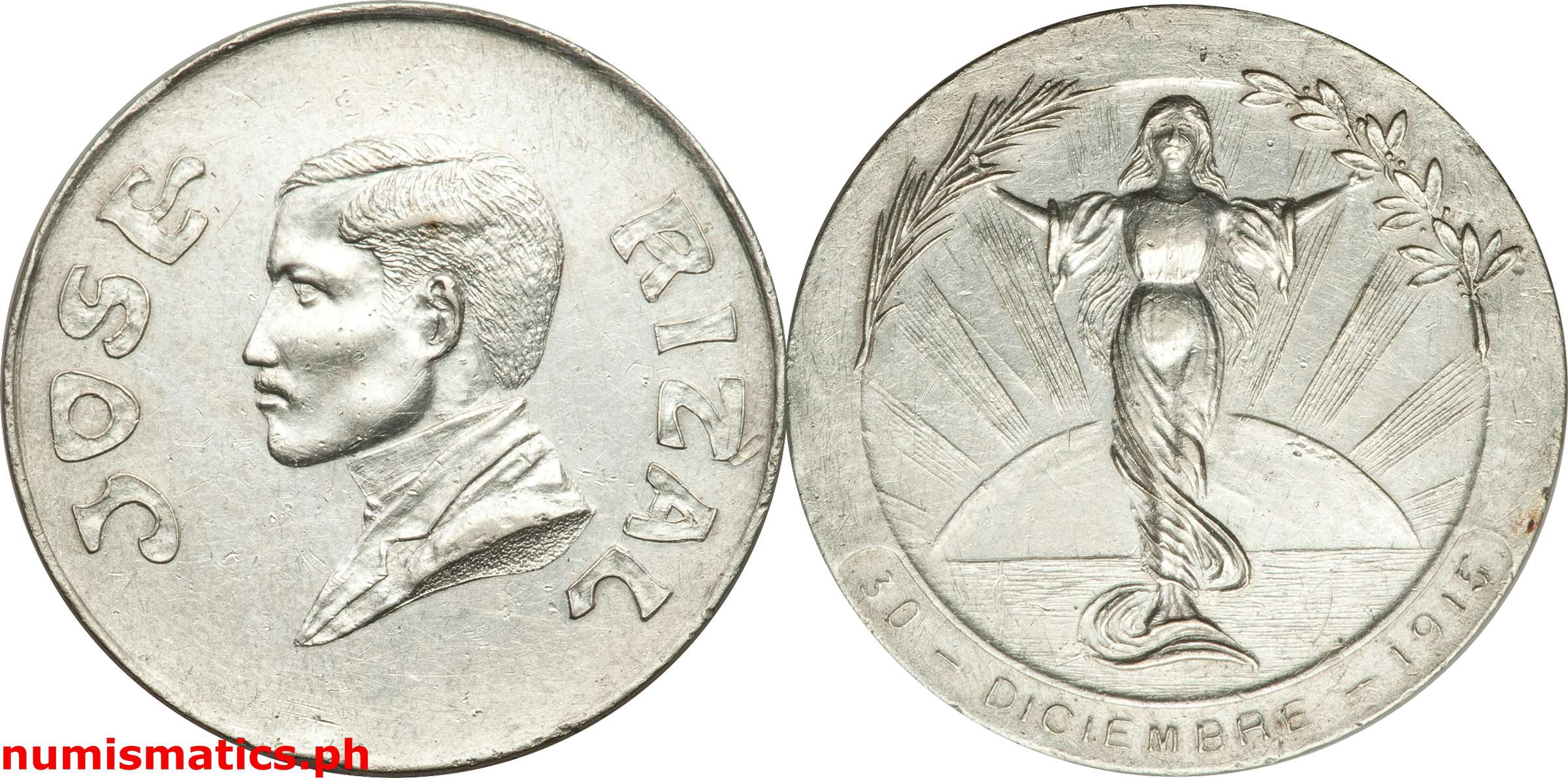 1915 Jose Rizal Medal Silver
