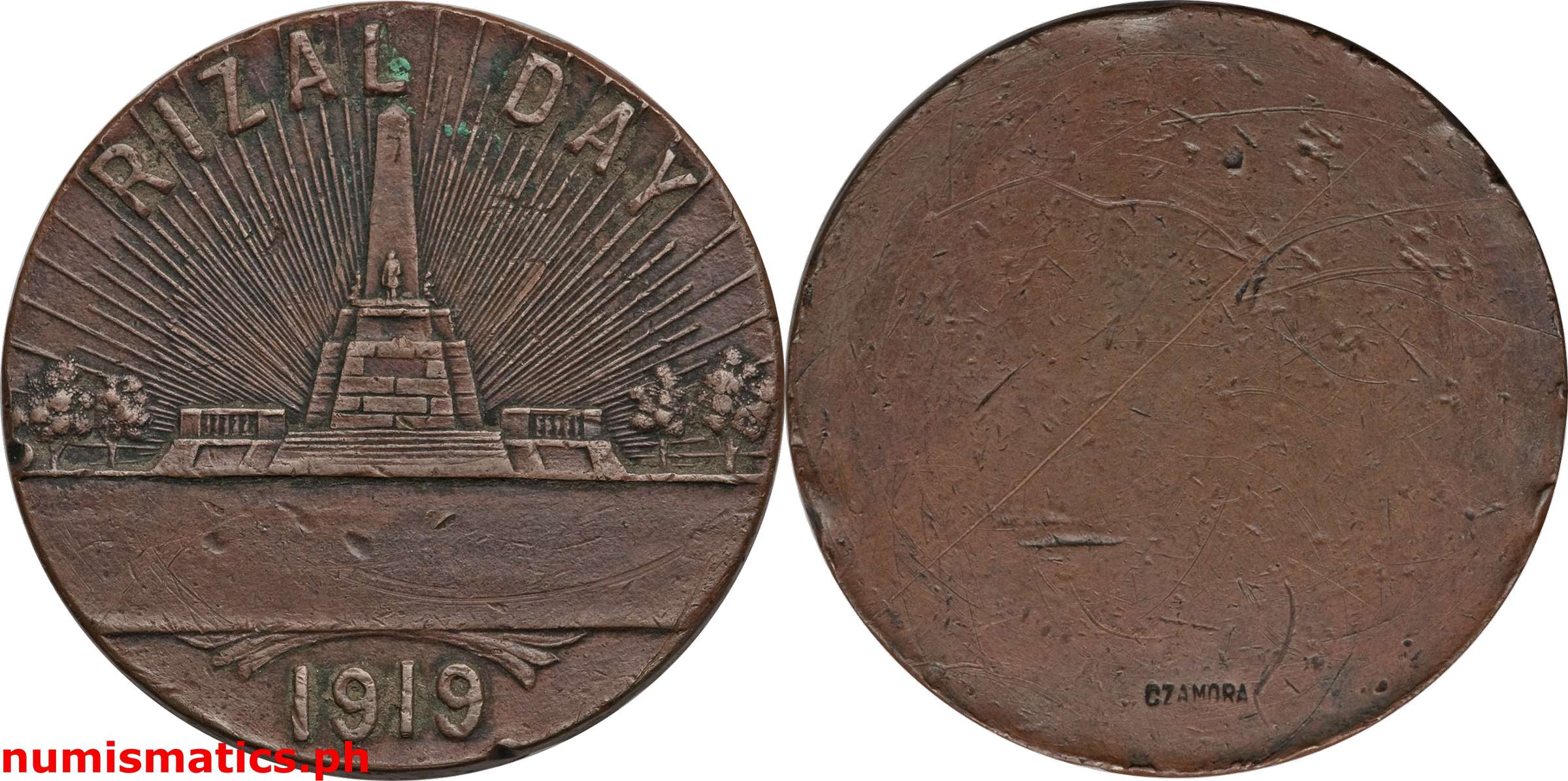 1919 Rizal Day Medal Bronze