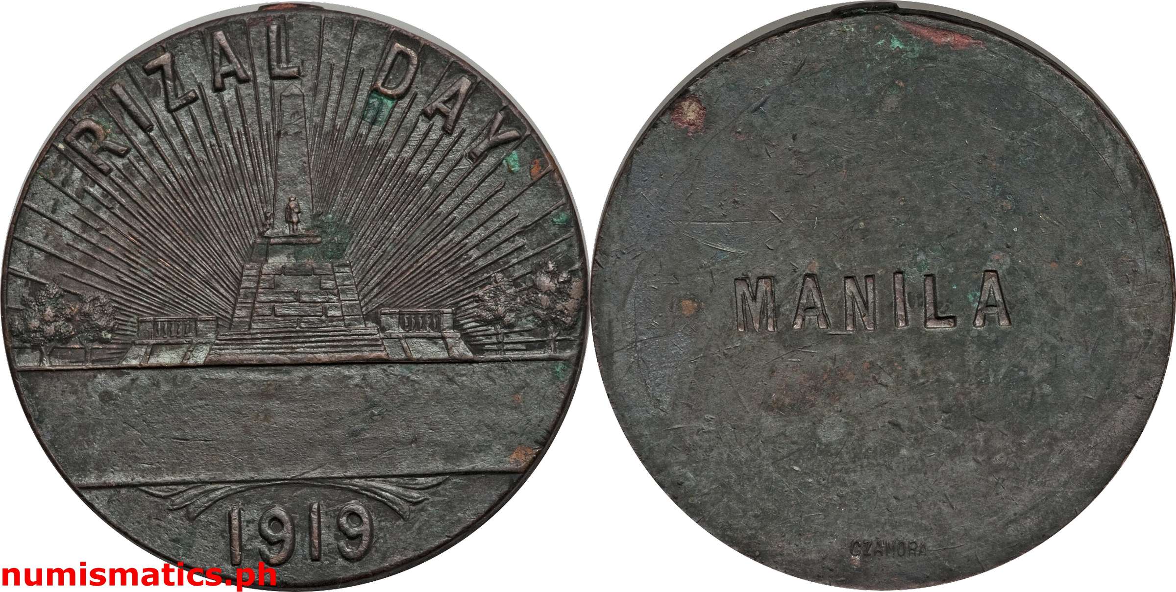 1919 Rizal Day Medal Manila