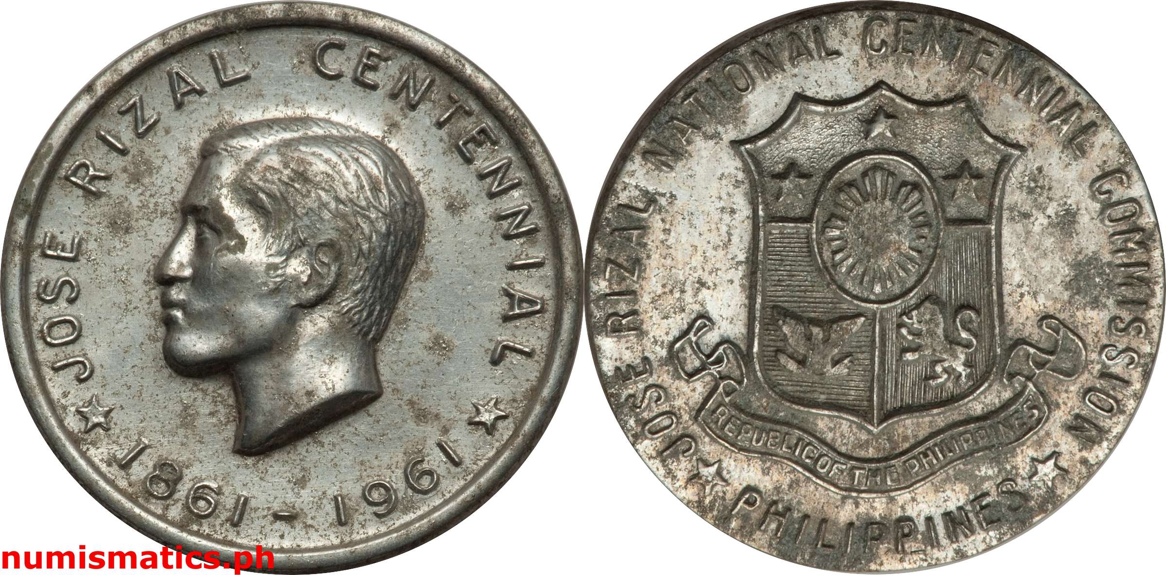 1961 Jose Rizal Centennial Aluminum