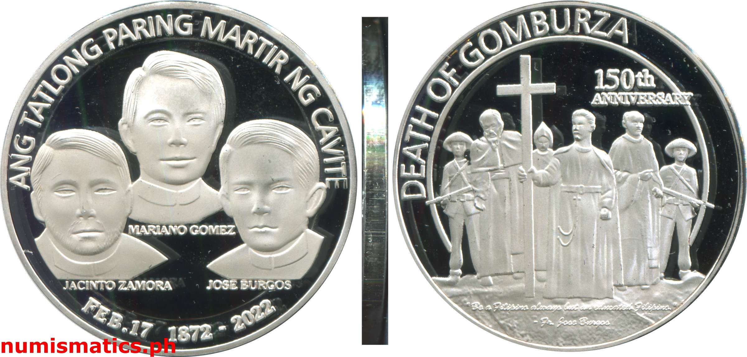 2022 150th Anniversary Death of Gomburza Commemorative Medal
