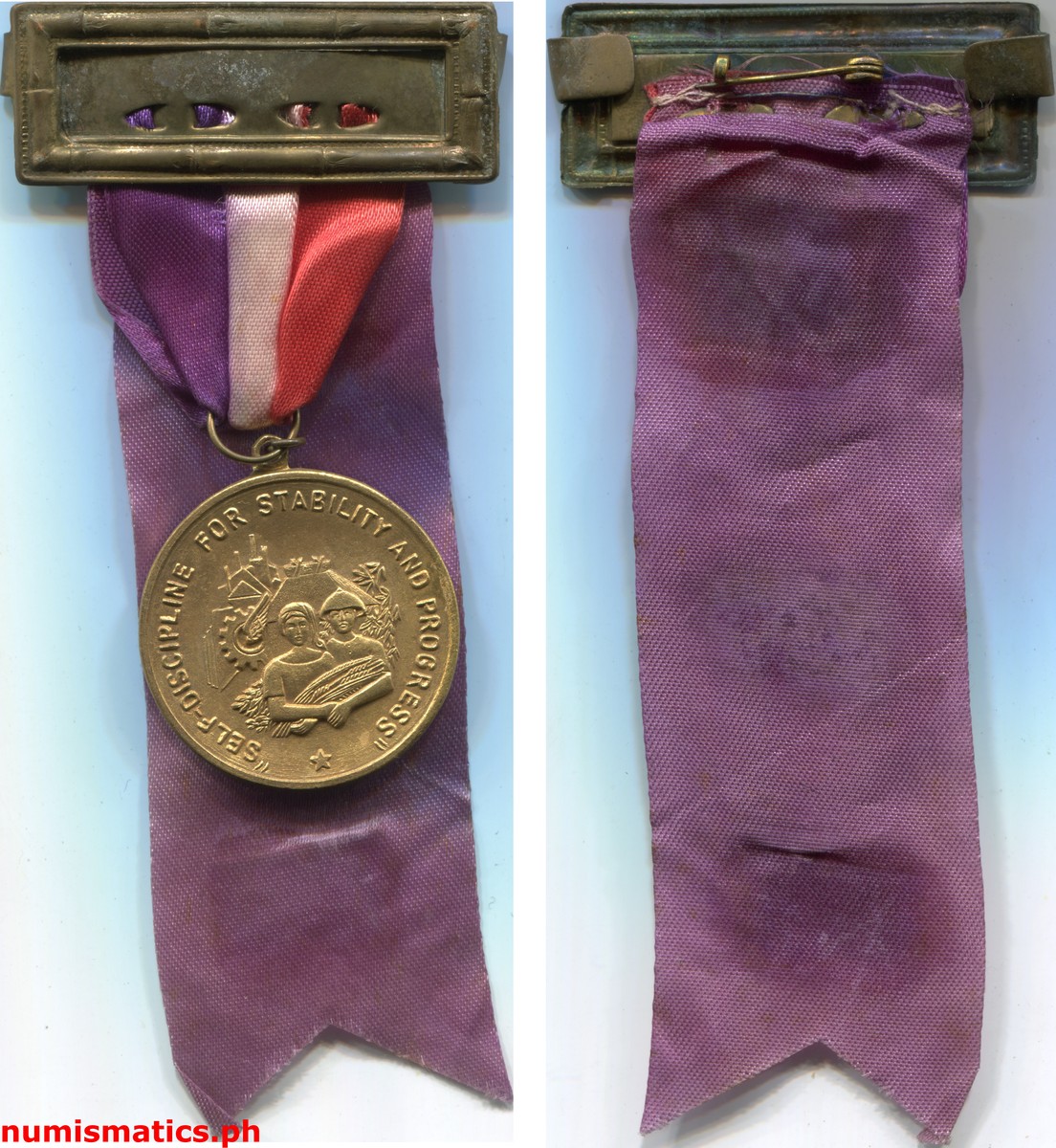 13th Independence Anniversary Republic of the Philippines Medal with Ribbon