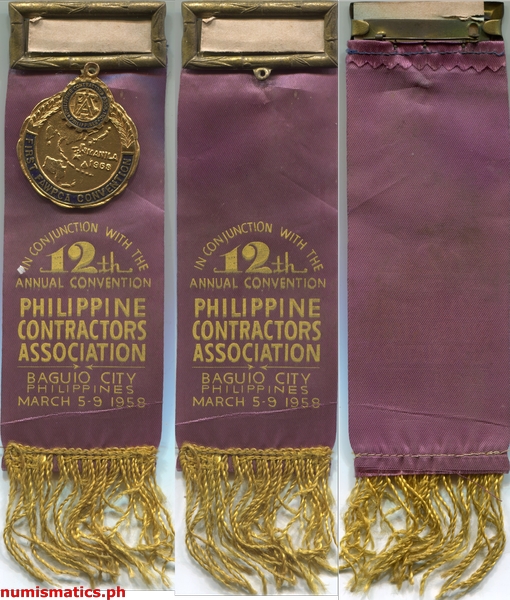 1958 First FAWPCA Convention Medal Bar and Ribbon