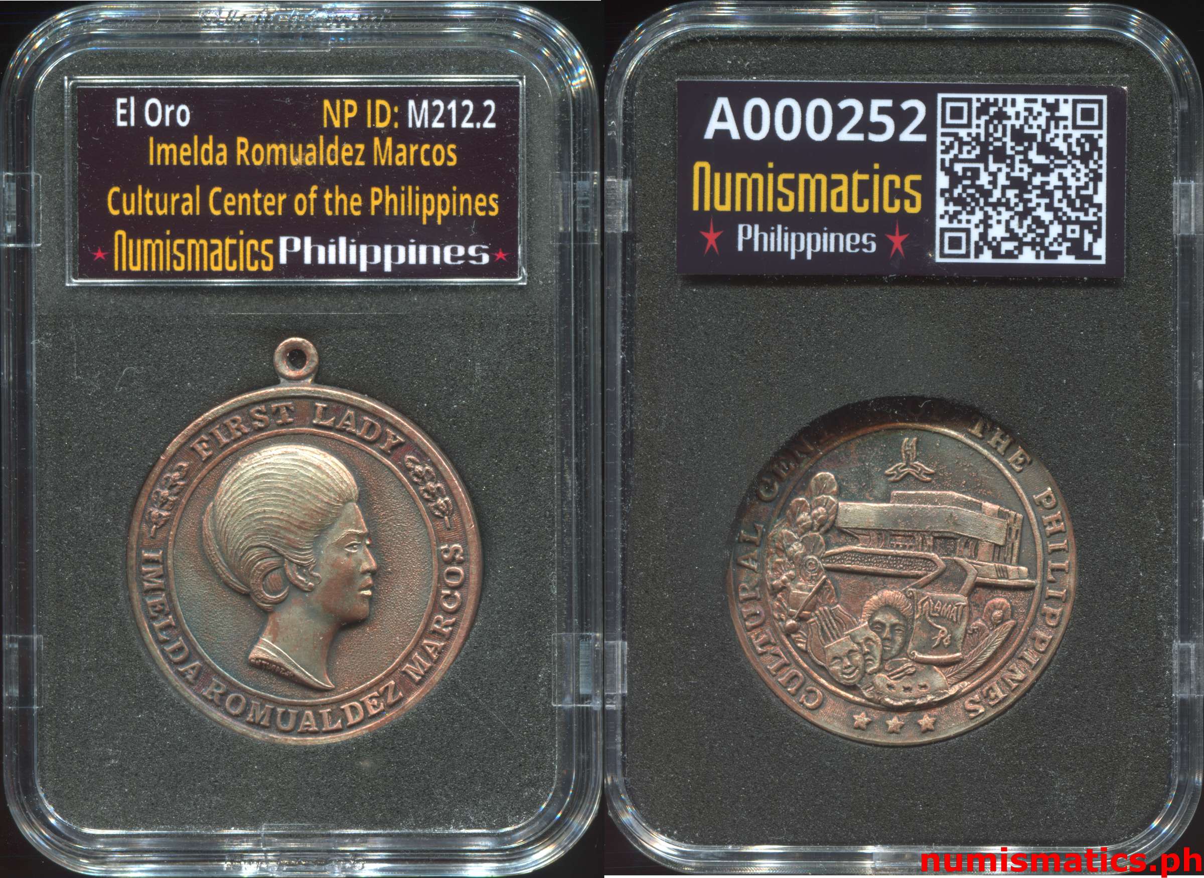 (1969) Imelda Romualdez Marcos - Cultural Center of the Philippines Inauguration A000252 Slab