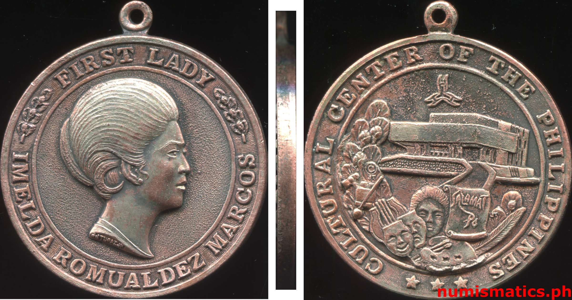 (1969) Imelda Romualdez Marcos - Cultural Center of the Philippines Inauguration Medal Bronze Plated