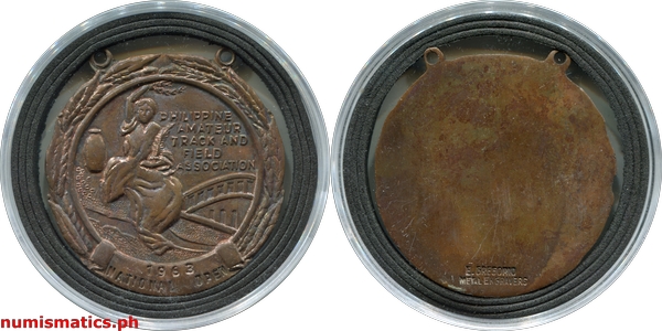 1963 Philippine Amateur Track and Field Association National Open Bronze Medal A000079 Capsule
