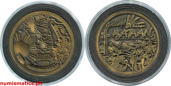 (2019) Remember Bataan Gold Colored Medal A000052 Capsule