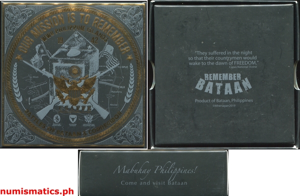 (2019) Remember Bataan Gold Colored Box Medal