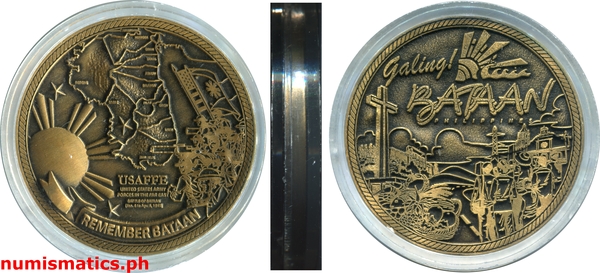 (2019) Remember Bataan Gold Colored with Capsule Medal