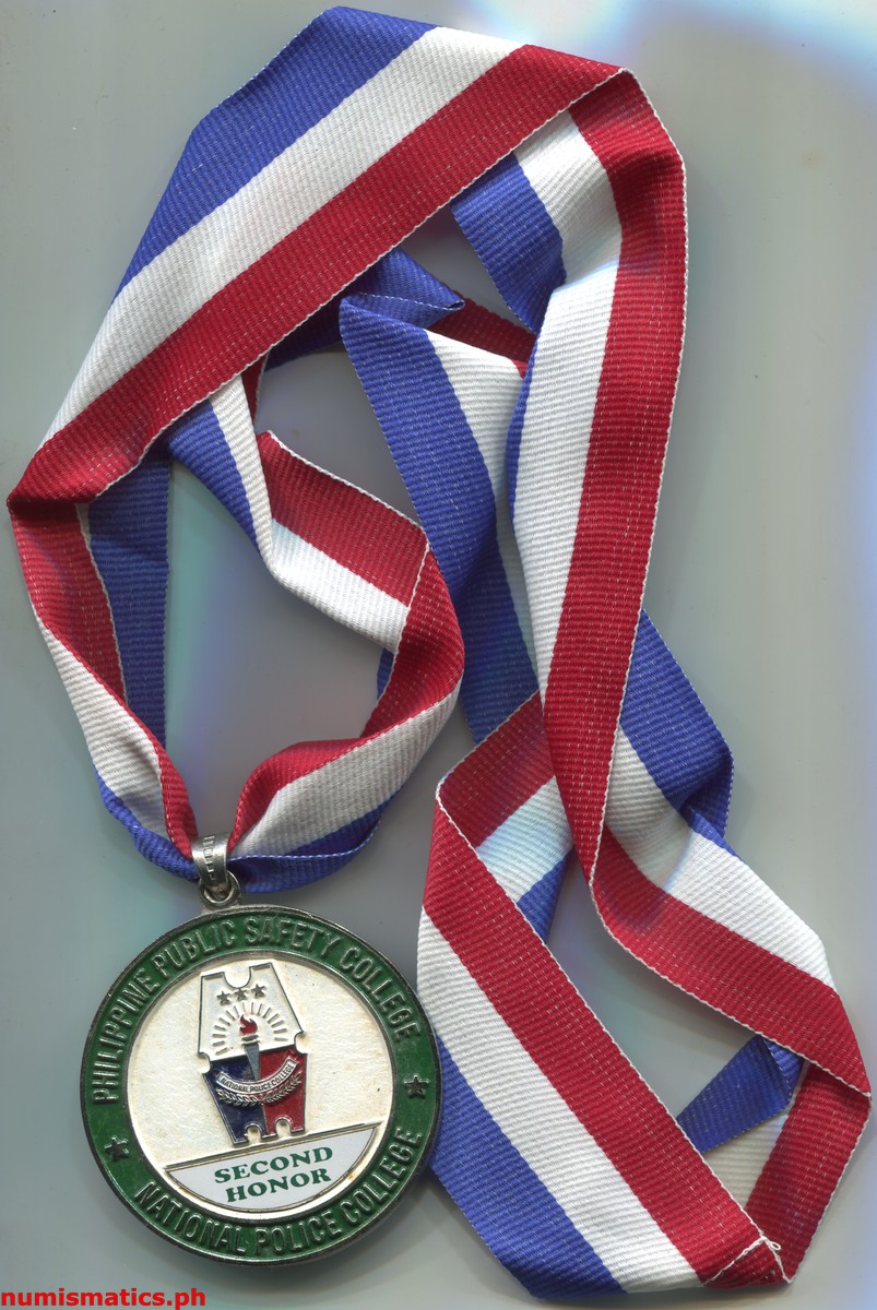 National Police College Philippine Public Safety College Second Honor with Ribbon Obverse Medal