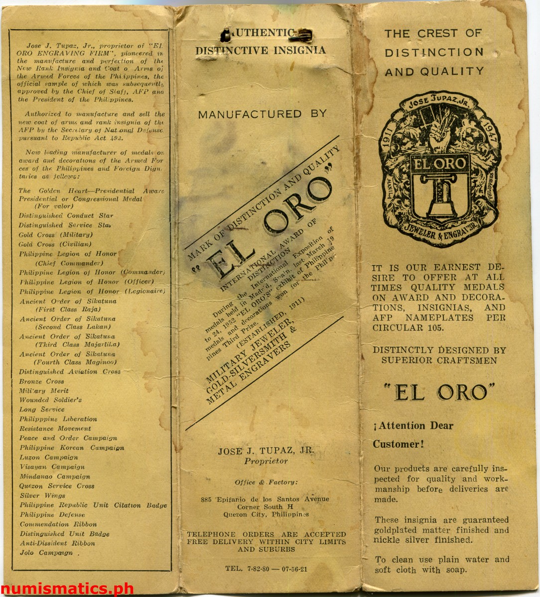 1963 First Philippine Republic Independence Day Medal Literature 1
