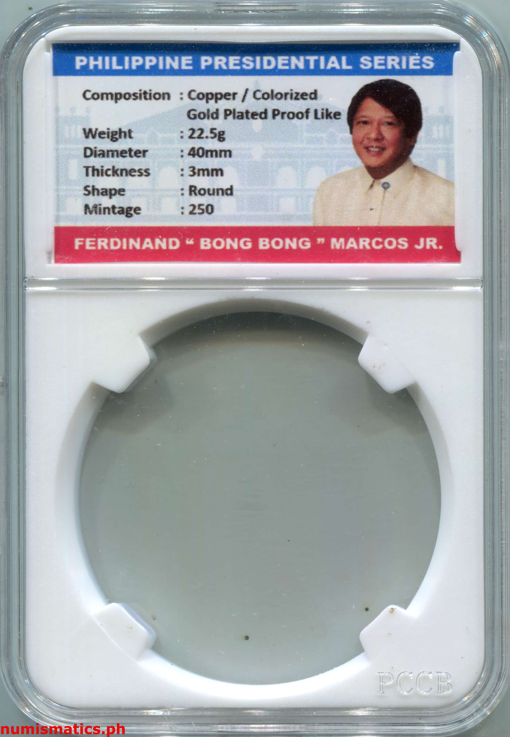 2022 President Ferdinand Bong Bong Marcos Jr. Medal A000326 Packaging