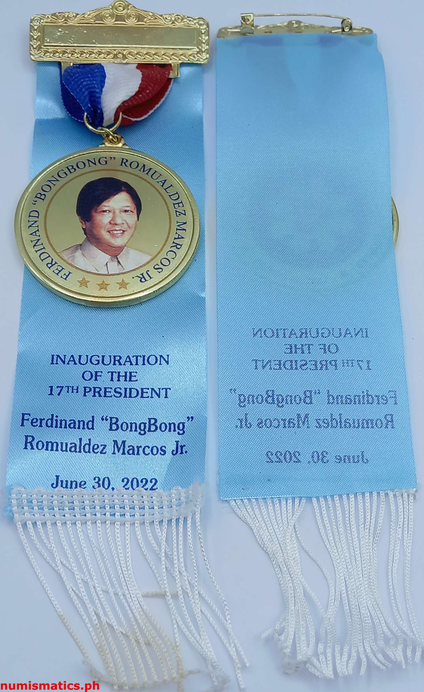 2022 Ferdinand Bongbong Romualdez Marcos Jr. Medal Bar Ribbon