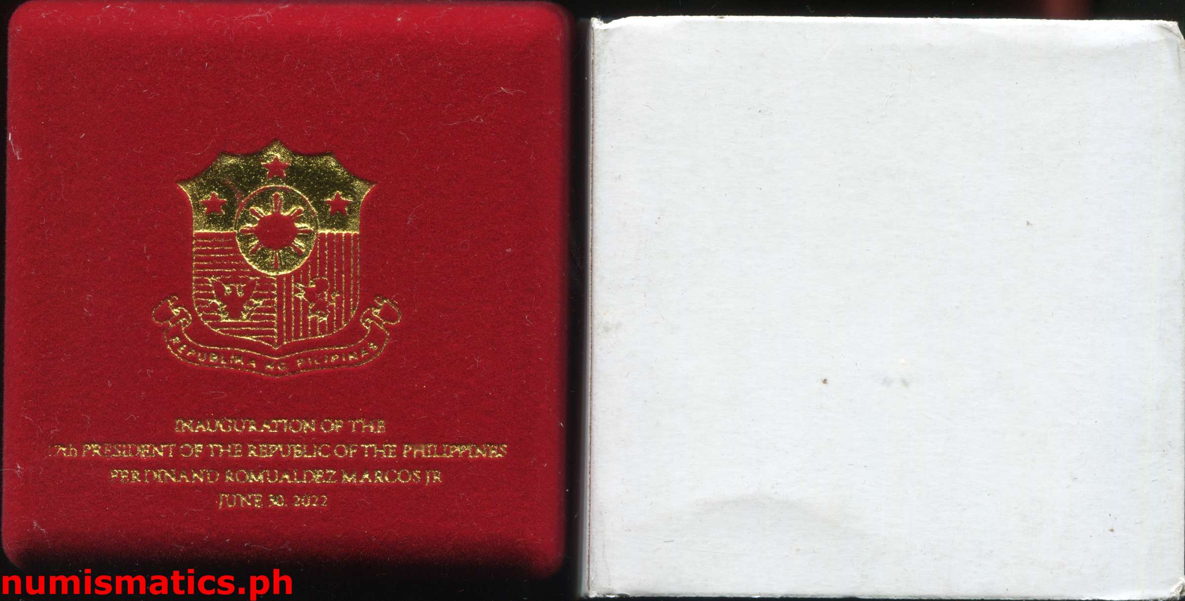 2022 President Ferdinand Romualdez Marcos Jr. Inauguration Medal Box 1